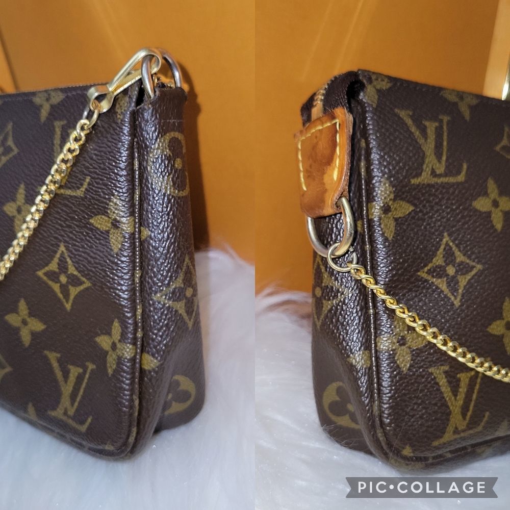 LOUIS VUITTON Brown Monogram Leather POCHETTE Bag - Picture 4 of 14